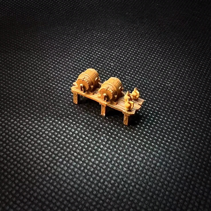 3D Print 1/64 figures Banquet feast fit 1:64 car STREET Stand