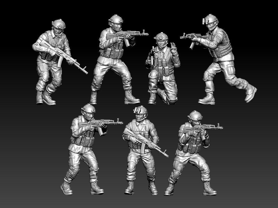 TOY 1/87 1/72 1/48 DPRK-Russian Joint Forces Modern Military Figure Set Ukraine War