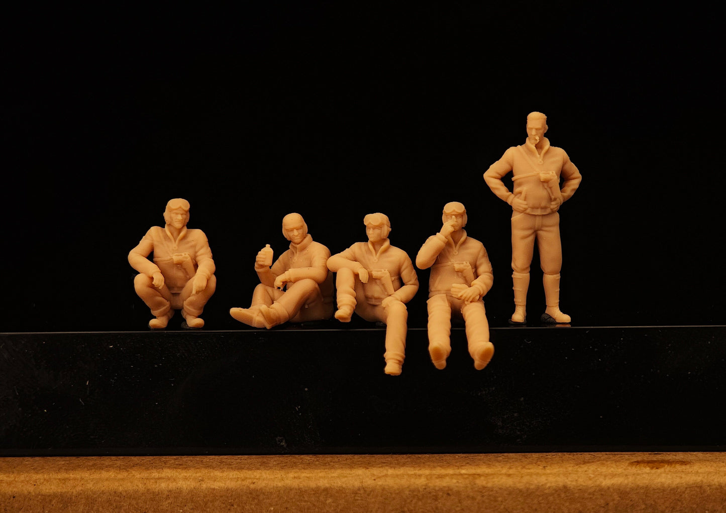 TOY 1/72 1/48 WWI USA 5 soldiers Compatible fit Tank  Figure