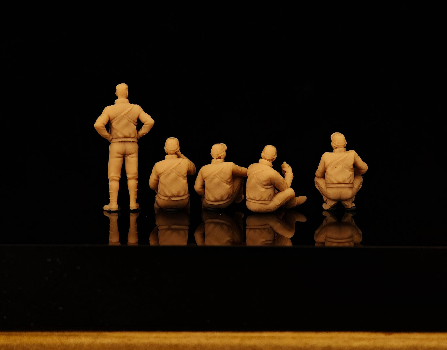 TOY 1/72 1/48 WWI USA 5 soldiers Compatible fit Tank  Figure