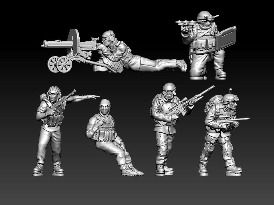 TOY 1/72 1/48 Civilian Guerrilla Modern Warfare Ukraine-Russia War Mini Figure