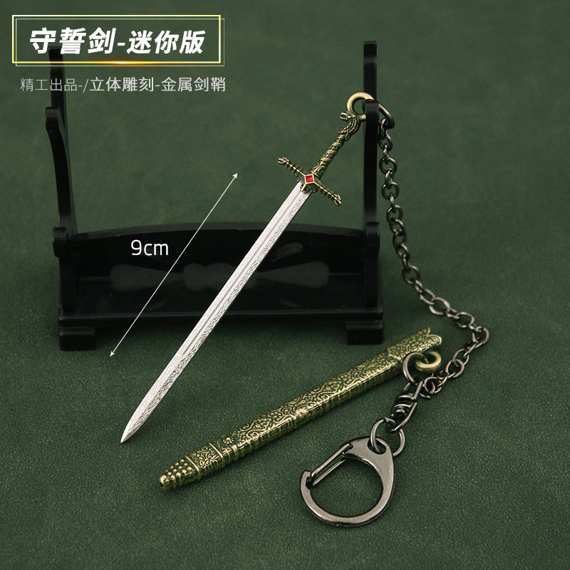 1/12 mini Longclaw sword Thrones weapon Jon Snow knight katana Metal KEYCHAIN