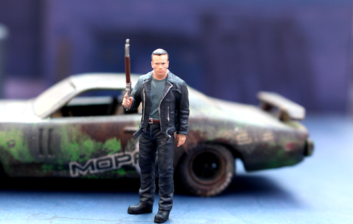 3D PRINT 1/64 T800 The Guardian SCIENCE FICTION MOVIE 1987 1:64 CAR street stand