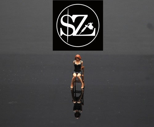 3D PRINT TOY 1/64 people Sexy girl Black Widow for 1:64 car mini sand street