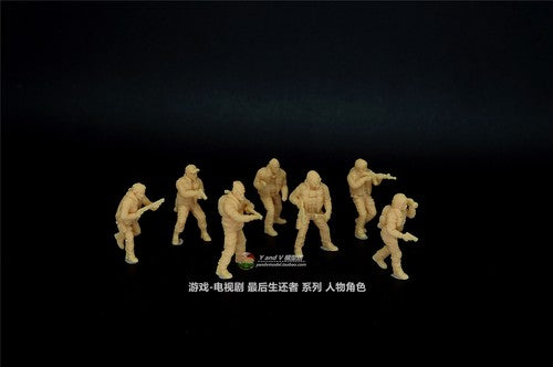 3D Printed 1/72 TV Series zombie the last Series Characters 7-Person Plain