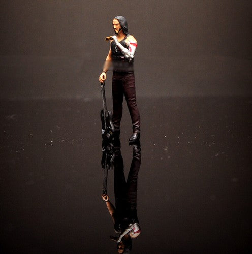 3D Print 1/64 Cyber punk Keanu Reeves figure fit 1:64 car Mini Sand Hand painted