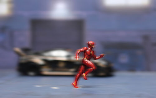 1/64 3D PRINT Super hero The Flash fit 1:64 car street stand