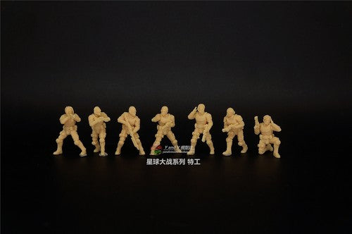 3D Printed 1/72 interstellar war Series Secret Service 7-Person Plain Model NEW£¡