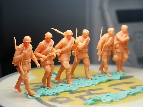 3D Printed 1/72 WWII Soviet Infantry Squad 6-Person Plan Model