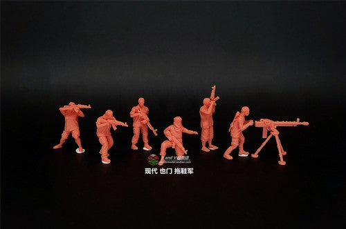 3D Printed 1/72 Modern Yemen Slippers Soldiers 6-Person Group Plain Model