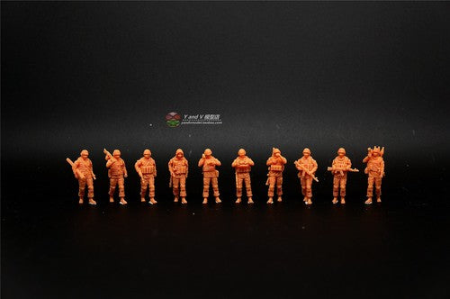 3D Printed 1/72 Russian Elite Troops Marching Posture 10-Person Plain Model