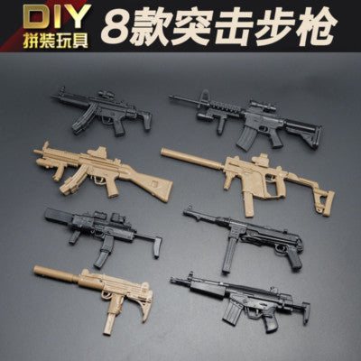1/6 BattleField4 MP7 UZI MP40 HK53 KRISS MK18 MP5 rifle GUN 8PCS