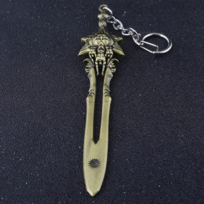 1/6 f War SWORD hero Kratos Blade of Olympus LEVIATHAN  full metal keychain