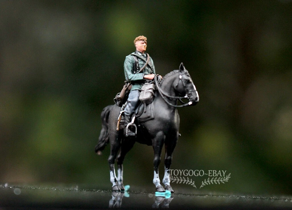 1/72 WWII German Military soldier on Black Horse Battlefield Inspection diorama