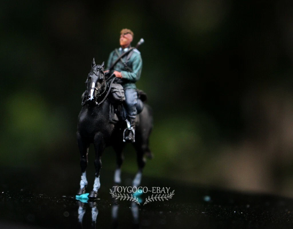 1/72 WWII German Military soldier on Black Horse Battlefield Inspection diorama