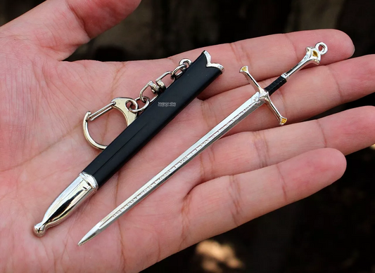 GIFT toy mini Sword Narsil Middle ages Lord Rings Keychain 12cm