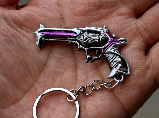 Mini gun VALORANT Reaver Impression Ghost Metal keychain toy 5cm 1/5