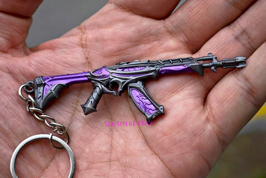 Mini gun VALORANT Reaver Impression Ghost Metal keychain toy 9cm 1/12