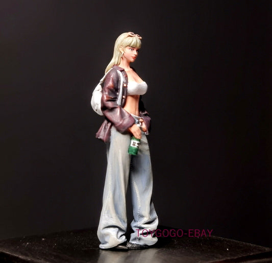 MINIATAURE 1/64 DRINKING SEX fashion girl Fit 1:64 CAR street stand Diorama