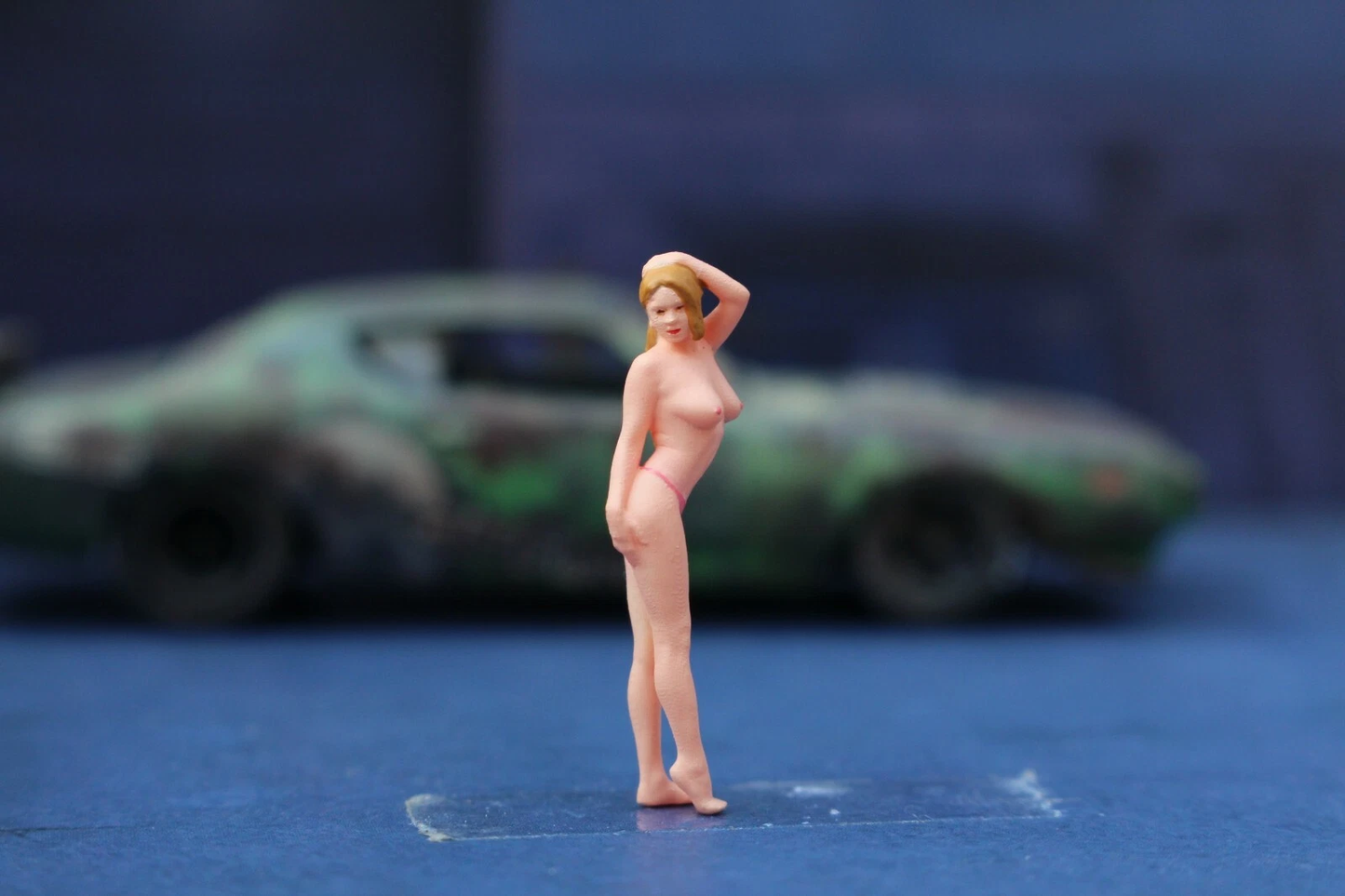 1/64 diorama figure sexy girl Boss man nightclub party fit 1:64 car street