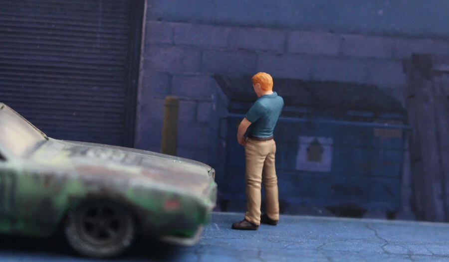 1/64 diorama figure sexy girl Boss man nightclub party fit 1:64 car street