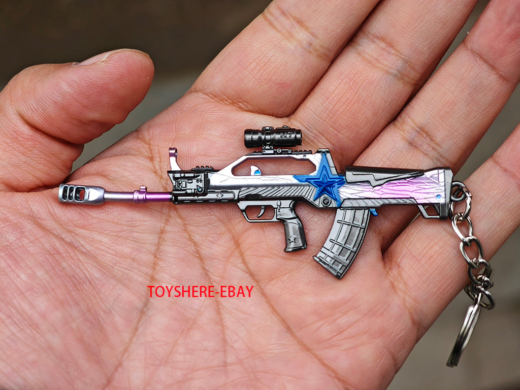Battlefield6 1/12 mini gun QBZ95 full metal keychain toy gift 9cm