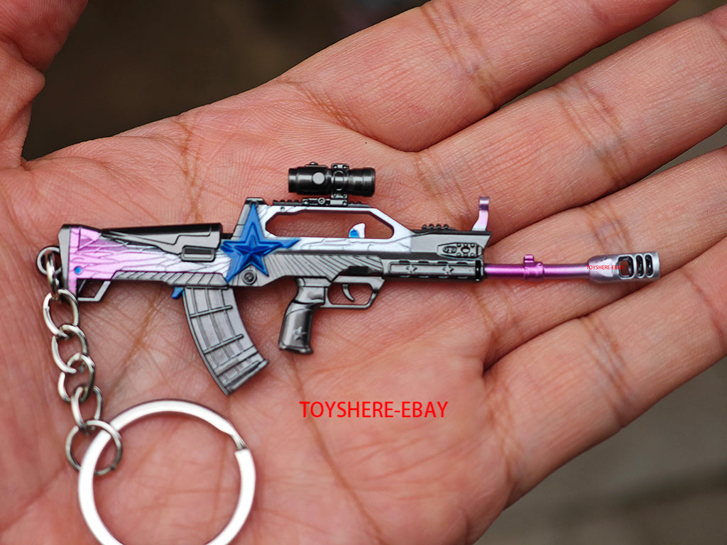 Battlefield6 1/12 mini gun QBZ95 full metal keychain toy gift 9cm