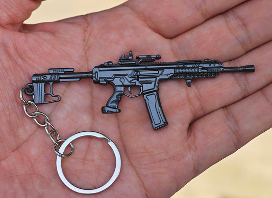 Battlefield6  1/12 mini gun HK437 Assault Rifle full metal keychain toy gift 9cm battlefield