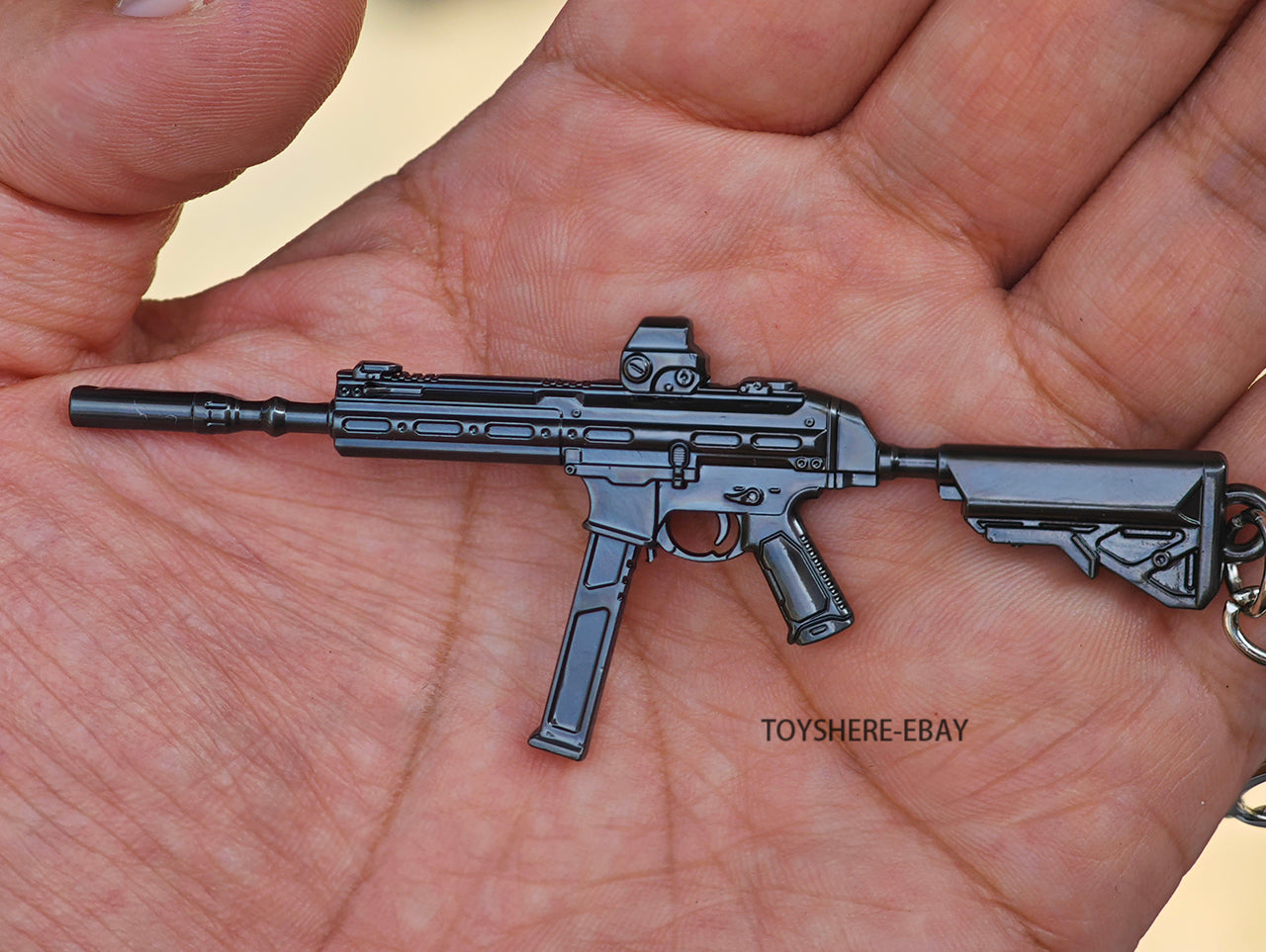 Battlefield6  1/12 mini gun SMG-45 Assault Rifle full metal keychain toy gift 9cm