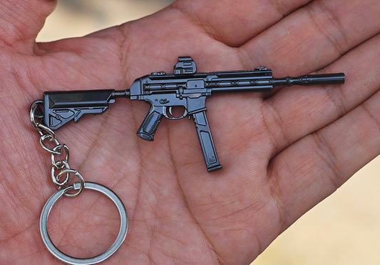 Battlefield6  1/12 mini gun SMG-45 Assault Rifle full metal keychain toy gift 9cm