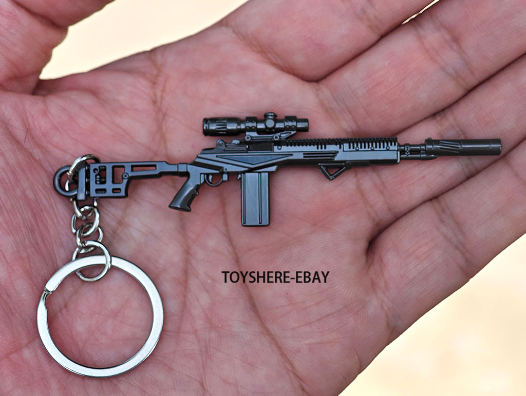 Battlefield6  1/12 mini gun MK14 Assault Rifle full metal keychain toy gift 9cm（副本）