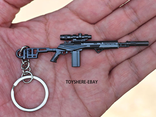 Battlefield6  1/12 mini gun MK14 Assault Rifle full metal keychain toy gift 9cm