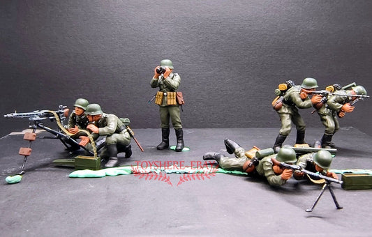 Tamiya 1/35 MG42 squad WWII German heavy machine gun model soldiers