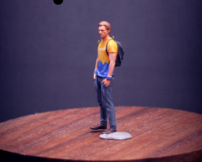 1/43  1/64  figure cool man  Holland  hero Spider fit 1:64 street car stand