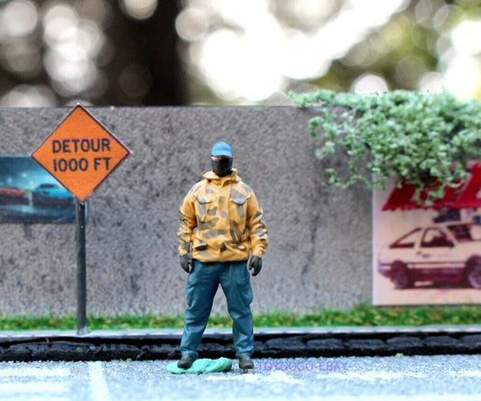 1/64 figure cool man special agent Miniatur?fit 1:64 car street diorama IN STOCK