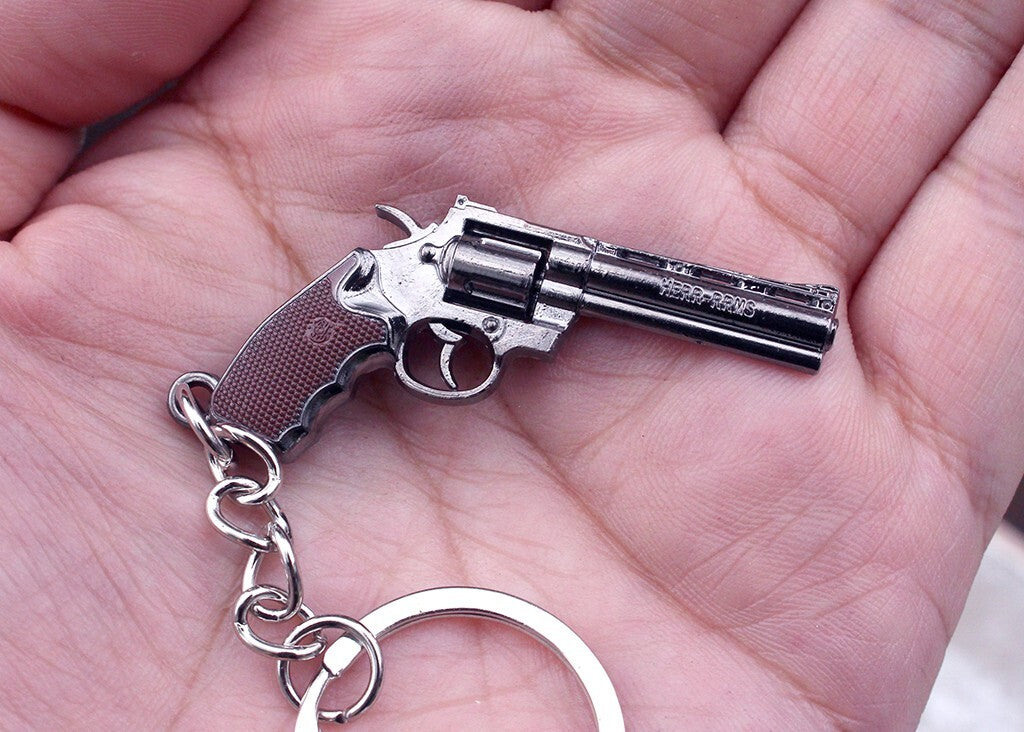 mini  gun  Colt Anaconda 357 Revolver full metal  keychain toy gift  5cm