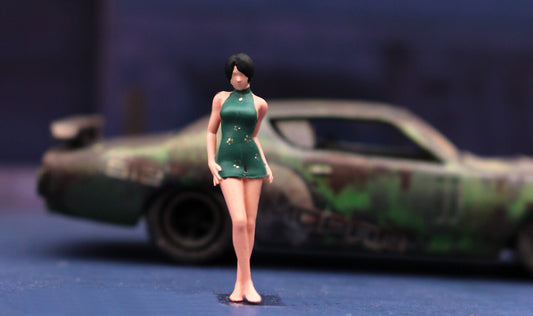 1/64 sexy girl  fit 1:64 figure car Mini street Sand Micro scene IN STOCK