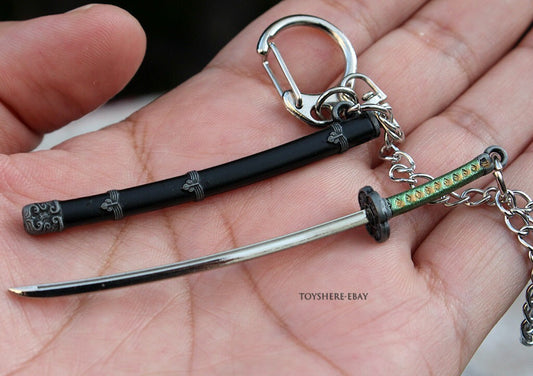 mini Samurai sword Noshir Dalal WOLF weapon metal keychain toy gift 9CM 1/12 GR