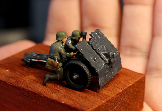 WW2 1/72 TANK 1:72 germany soldier le. IG 18 75MM gun ZVEZDA Diorama toy