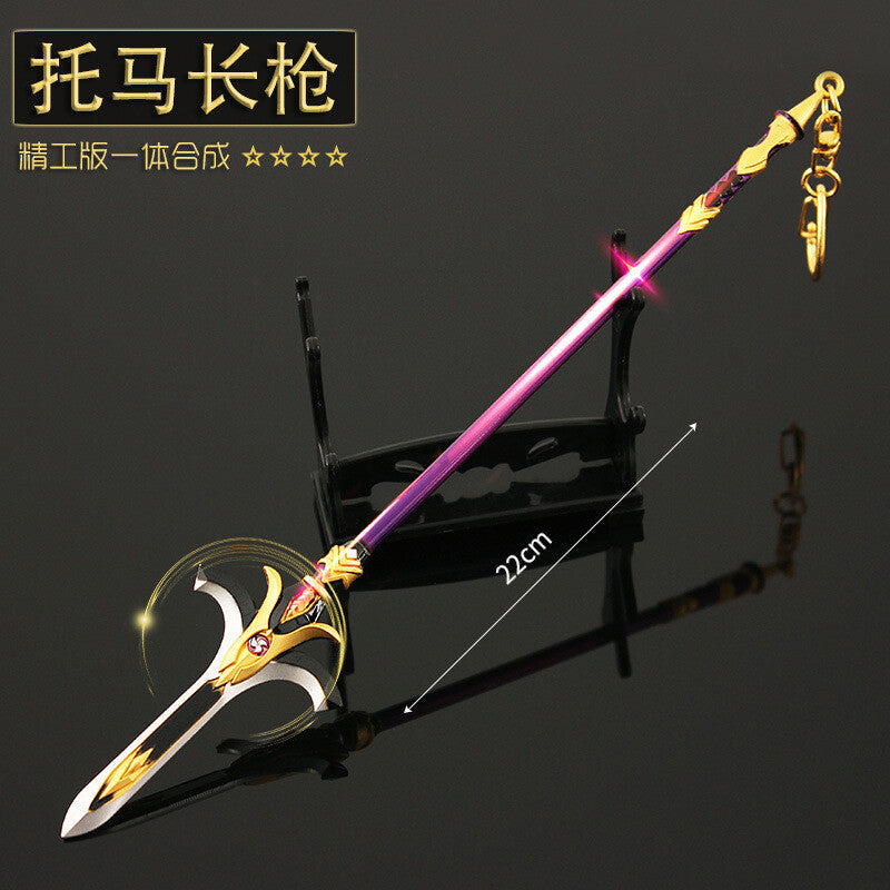 toy 1/6 halberd Three kingdoms zhao yun sword weapon metal 22cm stand