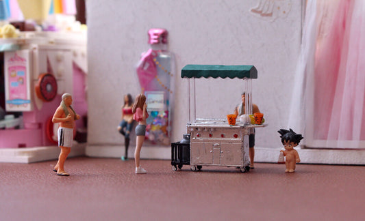 3D Print 1/64 figures cool sexy girl lady Gangster cooking fit 1:64 car STREET