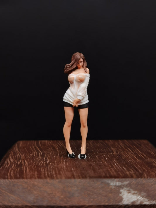 1/64 your girlfriend shark baby Cute girl sexy secretary figures TOY Diorama 30