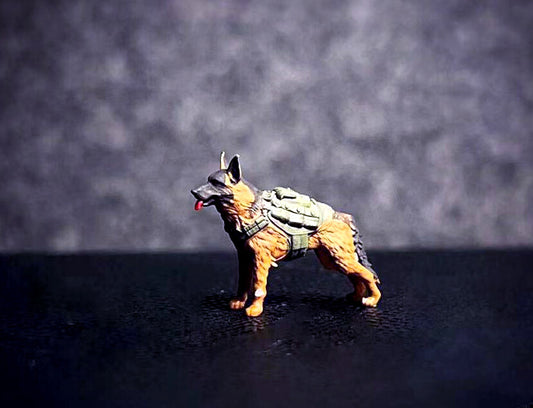 3D PRINT 1/64 battle Army Dog collie German Shepherd fit 1:64 car street