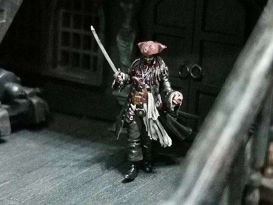 TOY 1/64 Jack Pirates diorama Miniatures Figures Model For Cars Vehicles Toys
