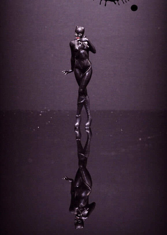 3D PRINT 1/64 girl Catwoman Selina Kyle Batman  fit 1:64 car street stand