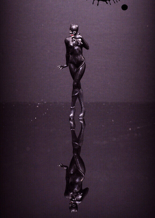 3D PRINT 1/64 girl Catwoman Selina Kyle Batman  fit 1:64 car street stand