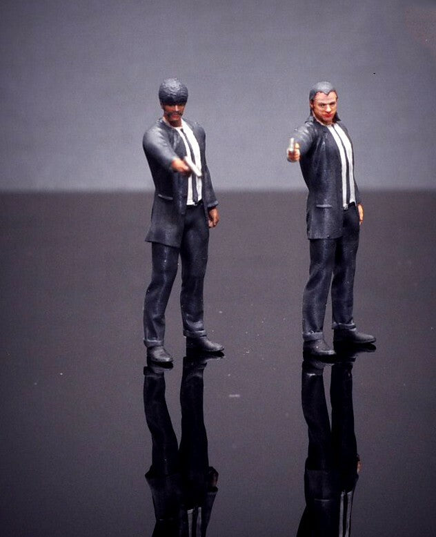 3D PRINT 1/64 figure 2PCS Funny gangster brother  MODEL star 1:64 CAR street