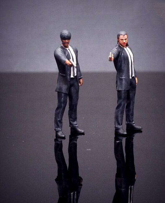 3D PRINT 1/64 figure 2PCS Funny gangster brother  MODEL star 1:64 CAR street