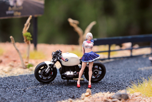 1/64 people SEXY GIRL and cool motorcycle 3D Print  fit 1:64 car street
