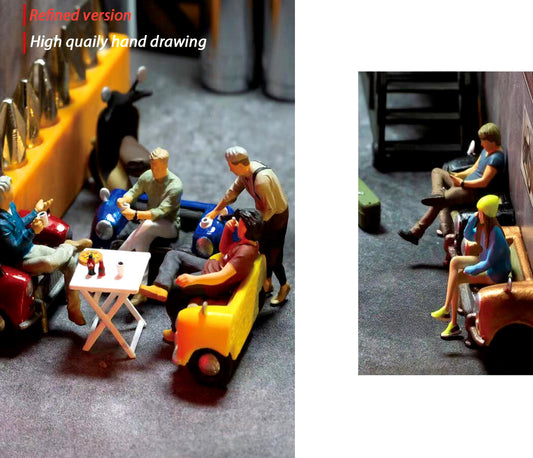 TOY 1/64 people  diorama bar armchair sofa  for 1:64 car street